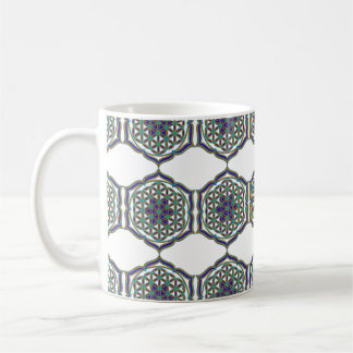 Caneca De Café Flor De Vida / Blume des Lebens - Lotus Contour