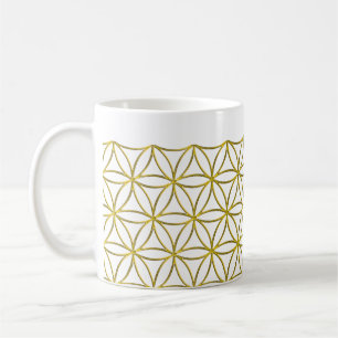 Caneca De Café Flor de Vida / Blume des Lebens - Ouro de fronteir