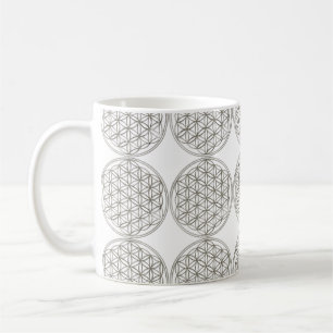 Caneca De Café Flor De Vida / Blume des Lebens - prata