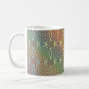 Caneca De Café Flor de Vida - padrão de granulação do selo 1