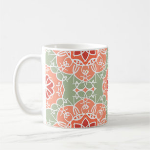 Caneca De Café Flor de vintage de fundo. Padrão floral sem costur