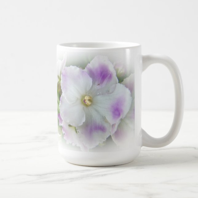 Caneca De Café Flor de Violeta Africana (Direita)