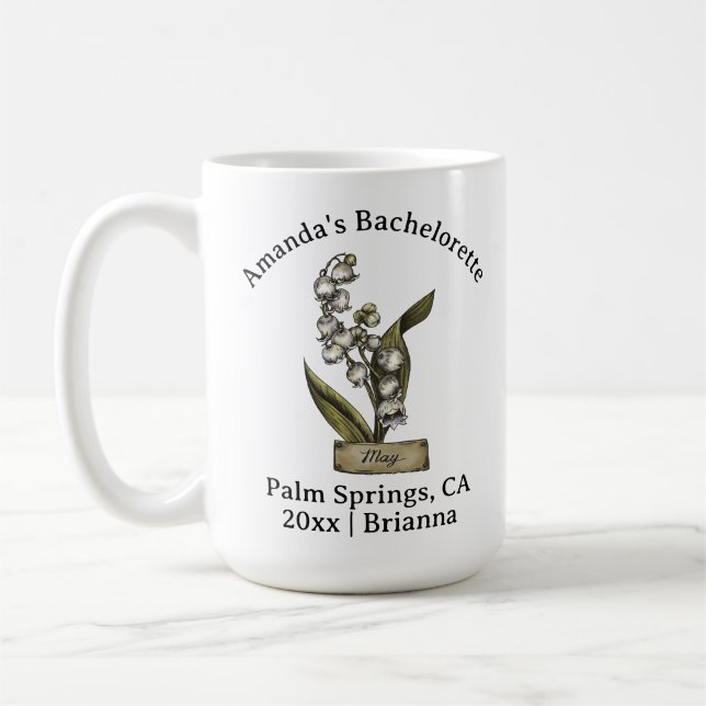 Caneca De Café Flor do Mês de Nascimento da Bachelorette Maio Lil (Esquerda)