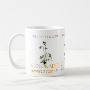 Caneca De Café Flor do Território do Colorado Aquilegia coerulea