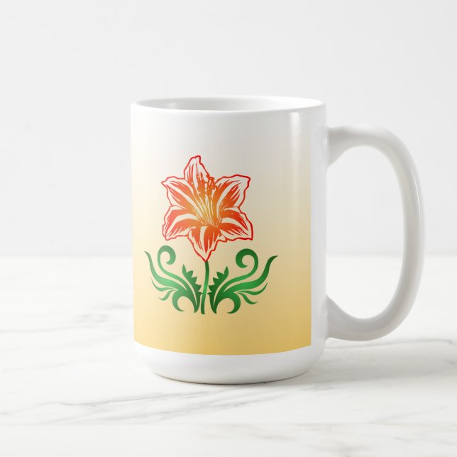 Caneca De Café Flor do vetor: (Direita)