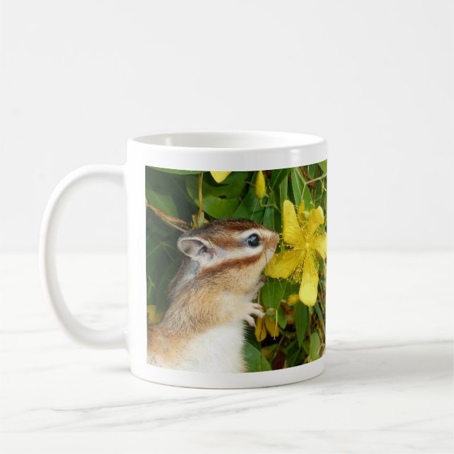 Caneca De Café Flor e Chipmunk amarelos (4) (Esquerda)