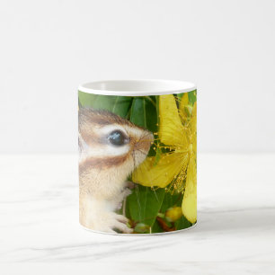 Caneca De Café Flor e Chipmunk amarelos (4)