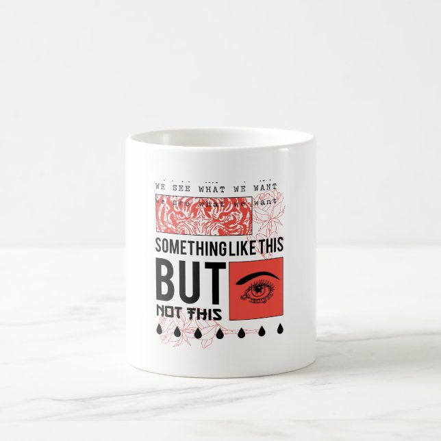 CANECA DE CAFÉ FLOR E DESENHO DE OLHOS INCRÍVEIS (Centro)