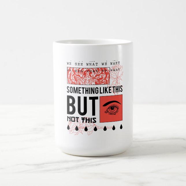 CANECA DE CAFÉ FLOR E DESENHO DE OLHOS INCRÍVEIS (Centro)