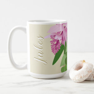 Caneca De Café Flor Elegante de Medinilla Tropical em Vase Add Na