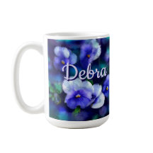 Flor Floral de Flores Azul Personalizado