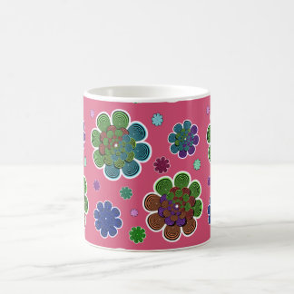 Caneca De Café Flor Fractal Dois