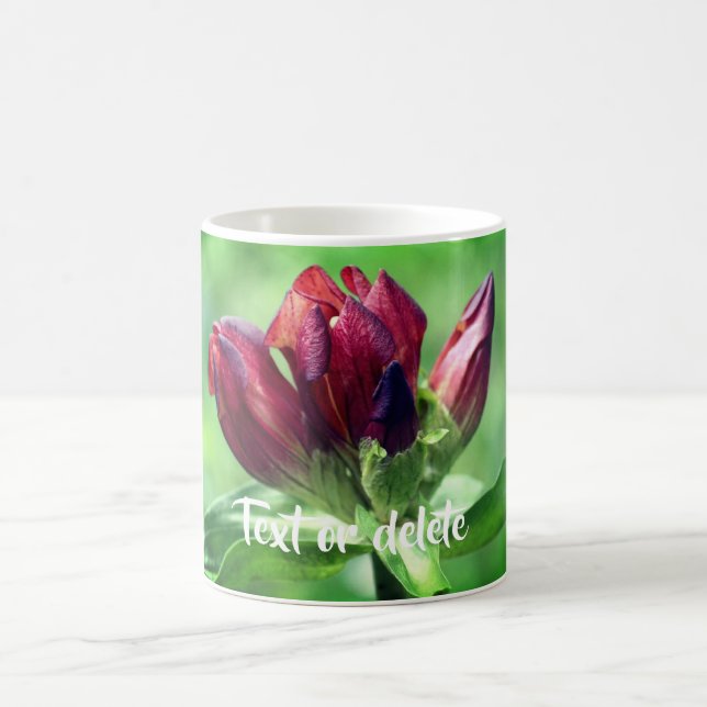 Caneca De Café Flor Gentiana Personalizada (Centro)