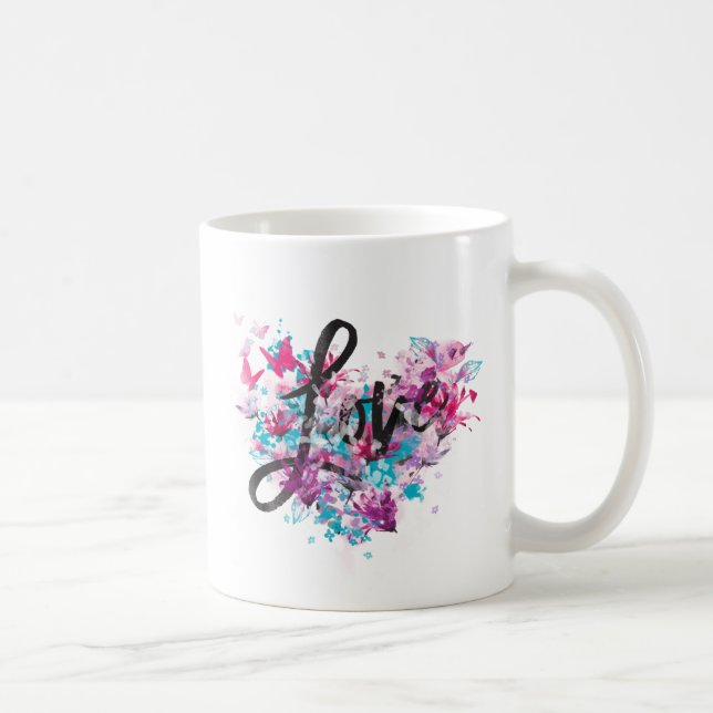 Caneca de Café Flor Heart (Direita)