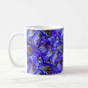Caneca De Café Flor Íris Roxo/Inclinado/Com Teles /