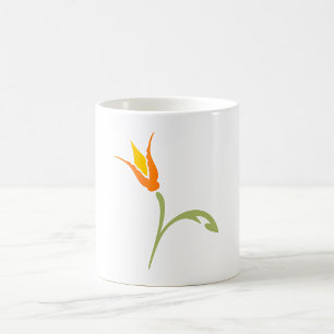 Caneca De Café Flor Laranja