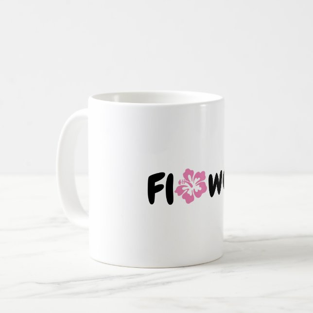 Caneca De Café Flor Mug (Frente Esquerda)