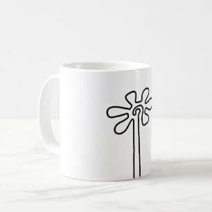 Caneca De Café Flor Nazca Peru Símbolo antigo do geoglifo ídolo I