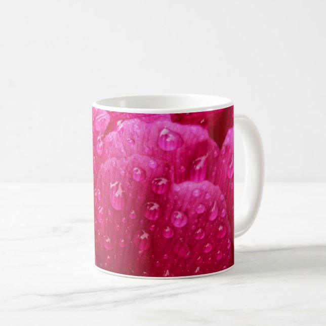 Caneca de Café - Flor Peônia Depois da Chuva (Frente Esquerda)