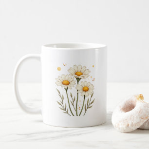 Caneca De Café Flor personalizada de margarida