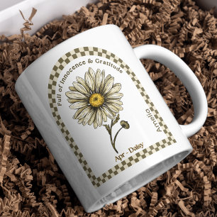 Caneca De Café Flor Personalizado do Mês de Nascimento do Abril