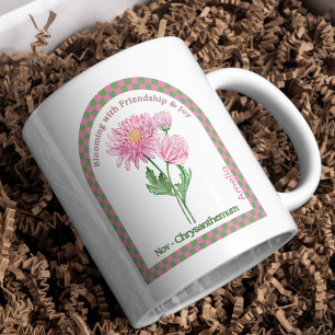 Caneca De Café Flor Personalizado do Mês de Nascimento do Novembr