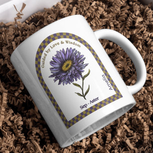 Caneca De Café Flor Personalizado do Mês de Nascimento do Setembr