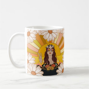 Caneca De Café Flor Power Peace