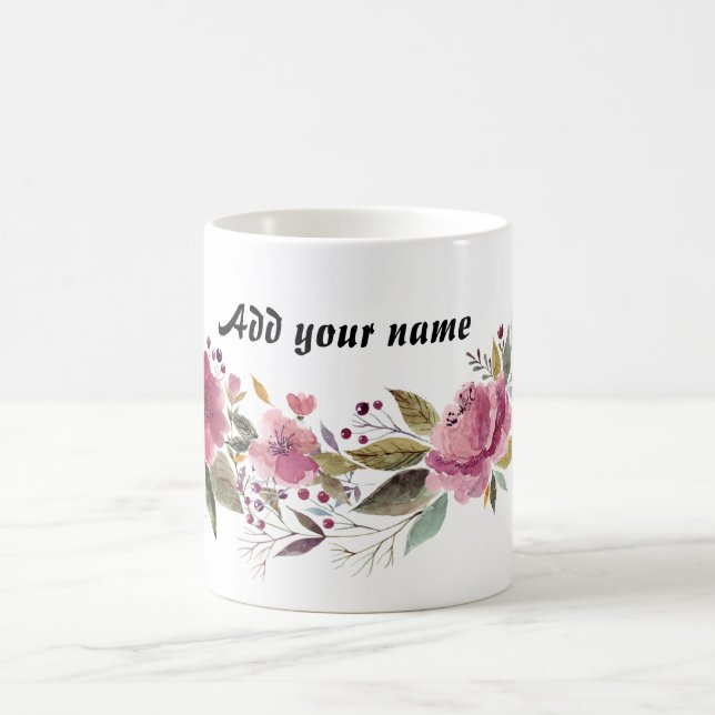 Caneca De Café Flor Preciosa (Personalizável) (Centro)