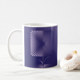 Caneca De Café Flor quadrada violeta