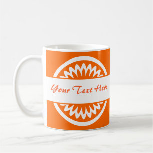 Caneca De Café Flor redonda - laranja
