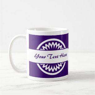 Caneca De Café Flor redonda - profundamente - roxo