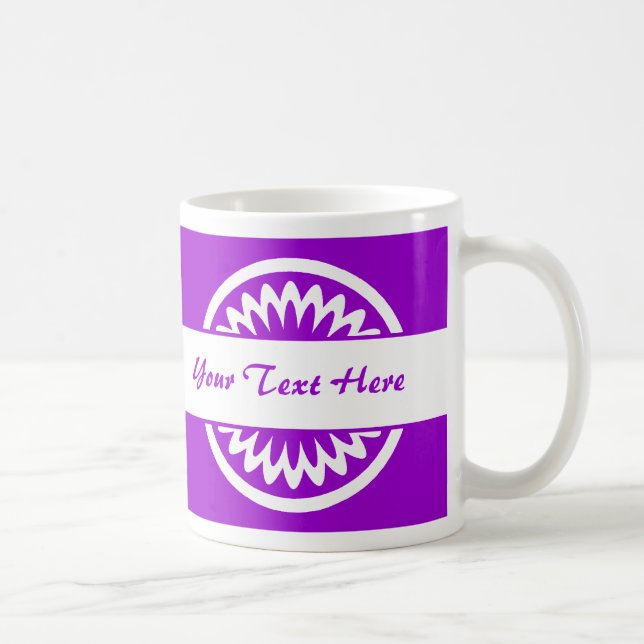 Caneca De Café Flor redonda - Roxo (Direita)