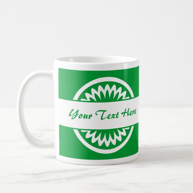 Caneca De Café Flor redonda - Verde-grama (Esquerda)