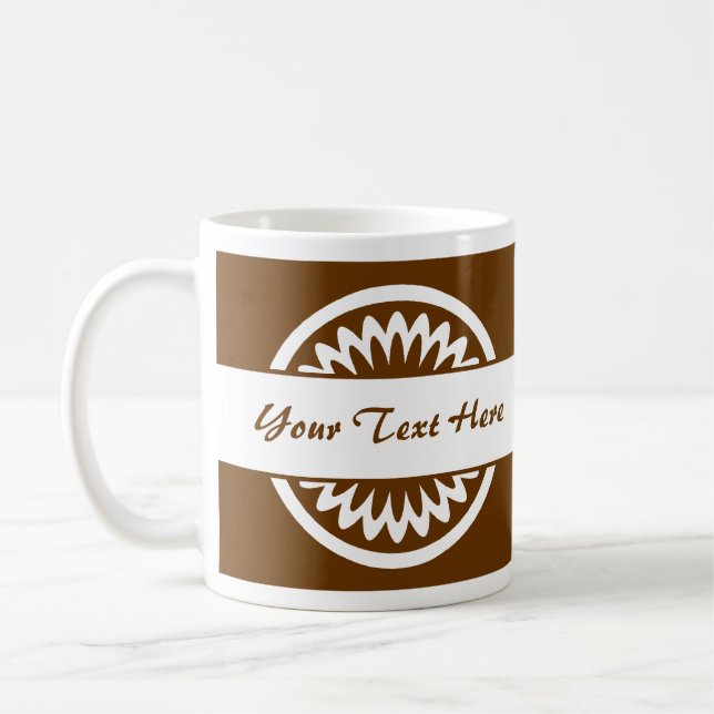 Caneca De Café Flor redondo - Castanho (Esquerda)