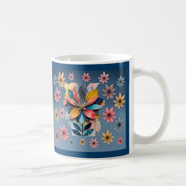Caneca De Café Flor retrô (Direita)