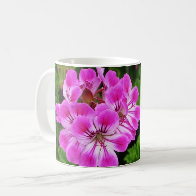 Caneca De Café Flor Rosa - (Frente Esquerda)