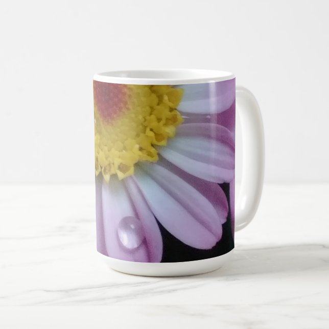 Caneca De Café Flor rosa e amarela (Frente Esquerda)