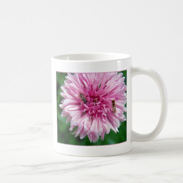 Caneca De Café Flor rosa e Insetos (Direita)