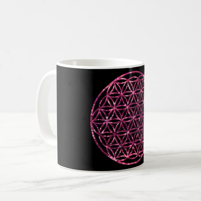 Caneca De Café Flor rosa Espumante (Frente Esquerda)