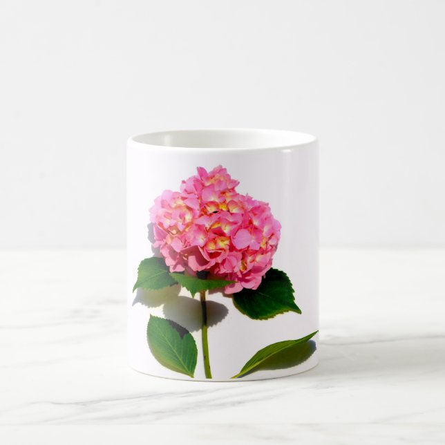 Caneca De Café Flor rosa rosa rosa-rosa Hydrangea rosa (Centro)