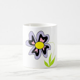 Caneca De Café flor roxa