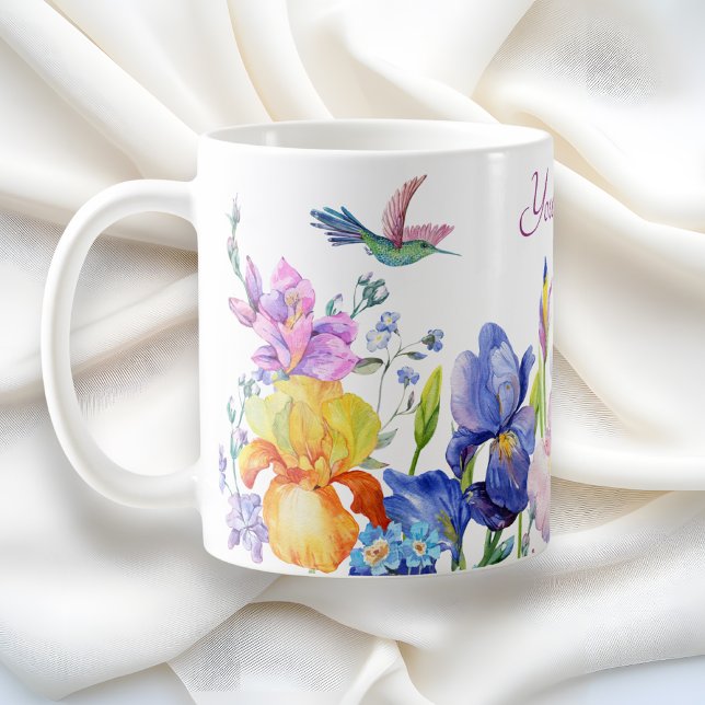 Caneca De Café Flor Roxo do Jardim (Criador carregado)
