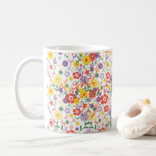 Caneca de Café Flor Silvestre Elegante Botânica