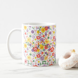 Caneca de Café Flor Silvestre Elegante | Botânica