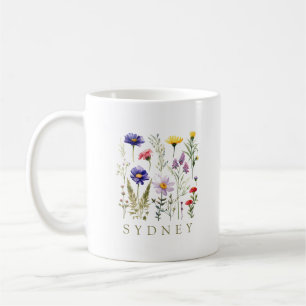 Caneca De Café Flor Silvestre Moderna