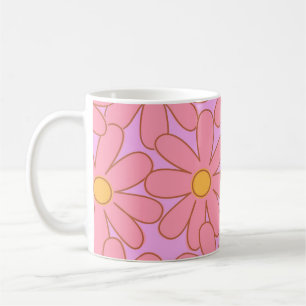 Caneca De Café Flor Y2K, cor-de-rosa, cor-de-rosa, retrorreflecto