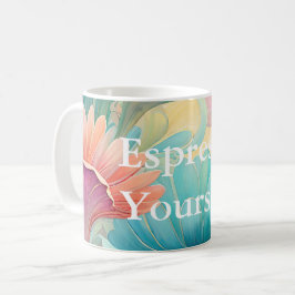 Caneca De Café Flora 2 Floral Pastel Classic Mug