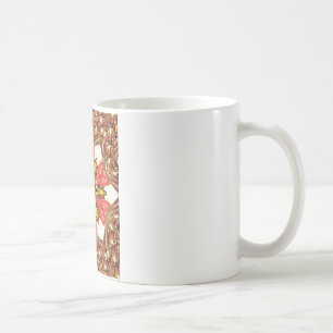 Caneca De Café Flora de rabisco colorida coração estrela sem cost