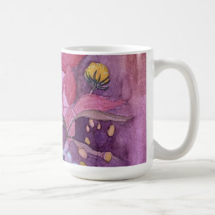 caneca de café floral